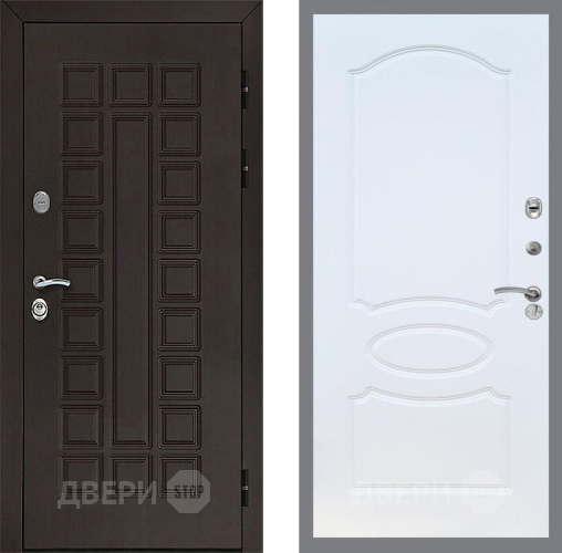 Входная металлическая Дверь Рекс (REX) Сенатор 3К FL-128 Белый ясень в Можайске