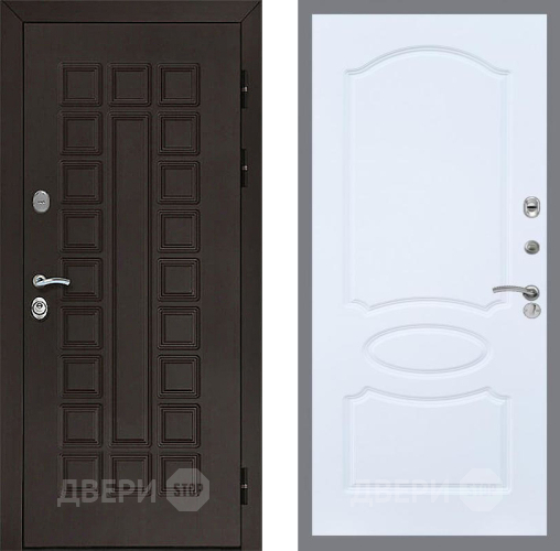Входная металлическая Дверь Рекс (REX) Сенатор 3К FL-128 Силк Сноу в Можайске