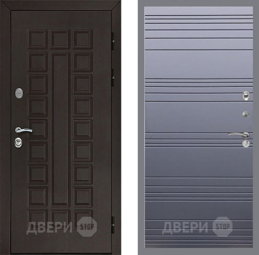 Входная металлическая Дверь Рекс (REX) Сенатор 3К Line Силк титан в Можайске