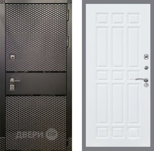 Входная металлическая Дверь Рекс (REX) 15 Черный Кварц FL-33 Силк Сноу в Можайске