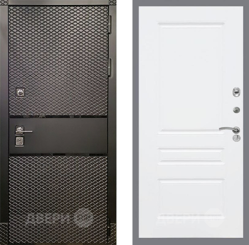 Входная металлическая Дверь Рекс (REX) 15 Черный Кварц FL-243 Силк Сноу в Можайске