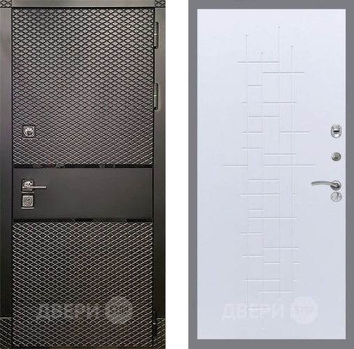 Входная металлическая Дверь Рекс (REX) 15 Черный Кварц FL-289 Белый ясень в Можайске