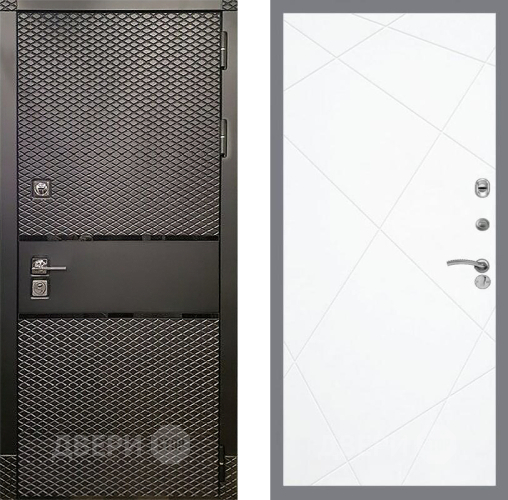 Входная металлическая Дверь Рекс (REX) 15 Черный Кварц FL-291 Силк Сноу в Можайске