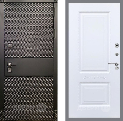 Входная металлическая Дверь Рекс (REX) 15 Черный Кварц Смальта Силк Сноу в Можайске