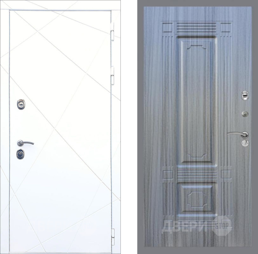 Входная металлическая Дверь Рекс (REX) 13 Силк Сноу FL-2 Сандал грей в Можайске