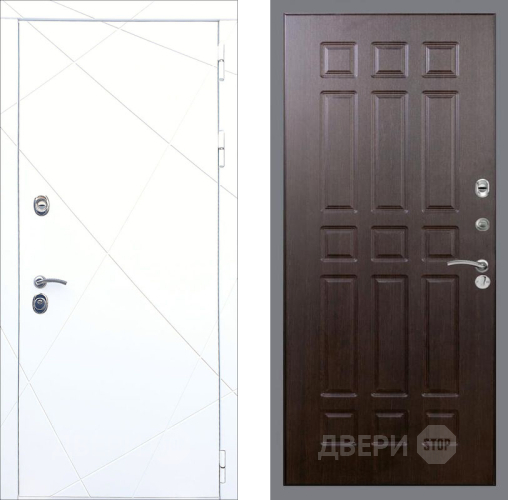 Входная металлическая Дверь Рекс (REX) 13 Силк Сноу FL-33 Венге в Можайске