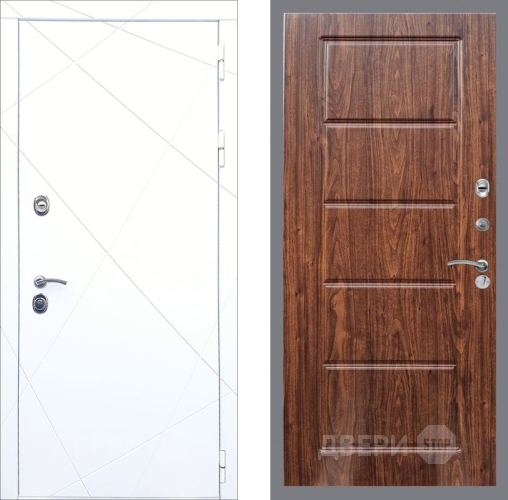 Входная металлическая Дверь Рекс (REX) 13 Силк Сноу FL-39 орех тисненый в Можайске