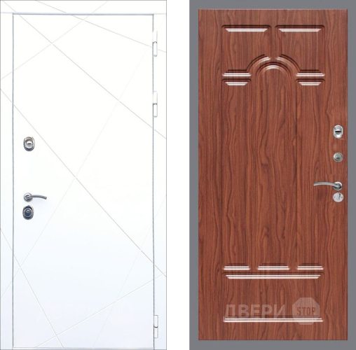 Входная металлическая Дверь Рекс (REX) 13 Силк Сноу FL-58 орех тисненый в Можайске