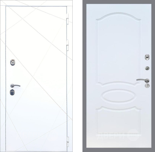 Входная металлическая Дверь Рекс (REX) 13 Силк Сноу FL-128 Белый ясень в Можайске