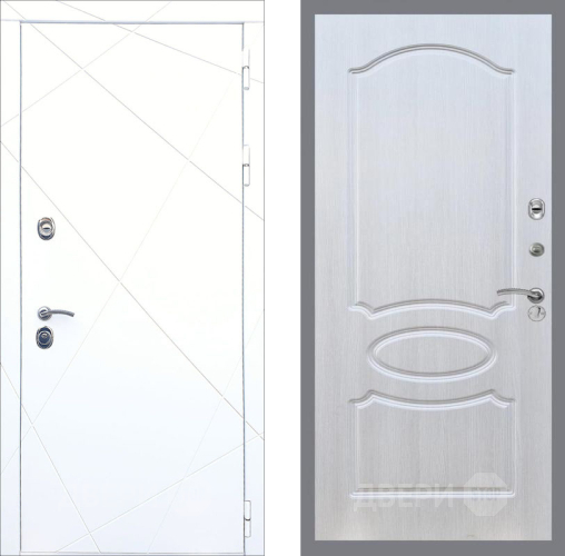 Входная металлическая Дверь Рекс (REX) 13 Силк Сноу FL-128 Лиственница беж в Можайске