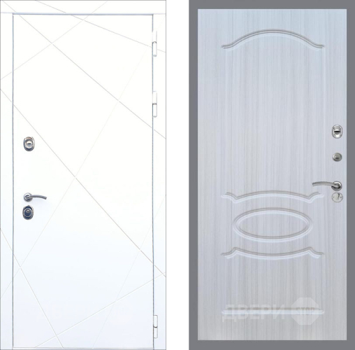 Входная металлическая Дверь Рекс (REX) 13 Силк Сноу FL-128 Сандал белый в Можайске