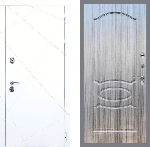 Входная металлическая Дверь Рекс (REX) 13 Силк Сноу FL-128 Сандал грей в Можайске