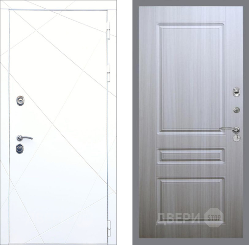 Входная металлическая Дверь Рекс (REX) 13 Силк Сноу FL-243 Сандал белый в Можайске