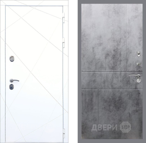 Входная металлическая Дверь Рекс (REX) 13 Силк Сноу FL-290 Бетон темный в Можайске