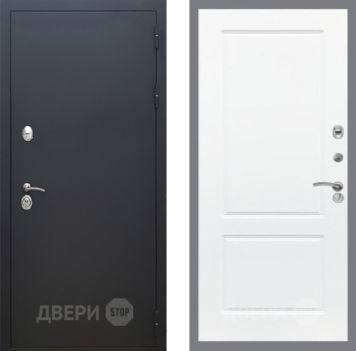 Входная металлическая Дверь Рекс (REX) 5 Черный Муар FL-117 Силк Сноу в Можайске