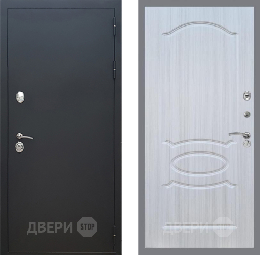 Входная металлическая Дверь Рекс (REX) 5 Черный Муар FL-128 Сандал белый в Можайске