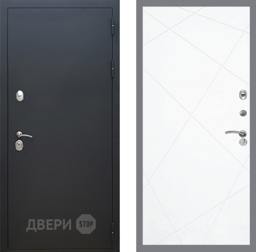 Входная металлическая Дверь Рекс (REX) 5 Черный Муар FL-291 Силк Сноу в Можайске