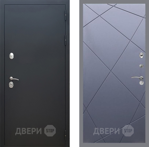 Входная металлическая Дверь Рекс (REX) 5 Черный Муар FL-291 Силк титан в Можайске