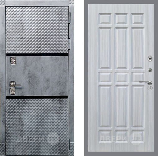Входная металлическая Дверь Рекс (REX) 15 Бетон Темный FL-33 Сандал белый в Можайске