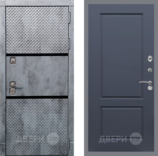Входная металлическая Дверь Рекс (REX) 15 Бетон Темный FL-117 Силк титан в Можайске