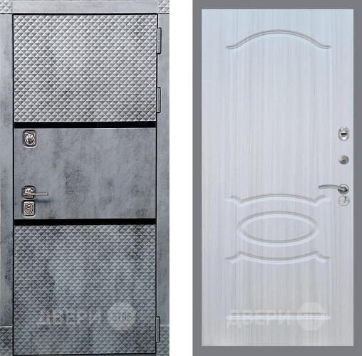 Входная металлическая Дверь Рекс (REX) 15 Бетон Темный FL-128 Сандал белый в Можайске