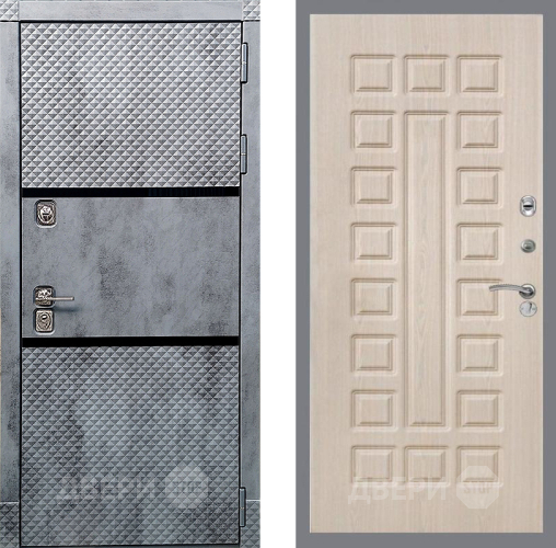 Входная металлическая Дверь Рекс (REX) 15 Бетон Темный FL-183 Беленый дуб в Можайске