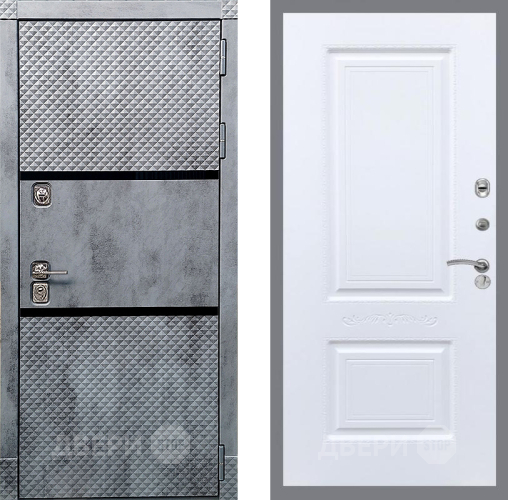 Входная металлическая Дверь Рекс (REX) 15 Бетон Темный Смальта Силк Сноу в Можайске