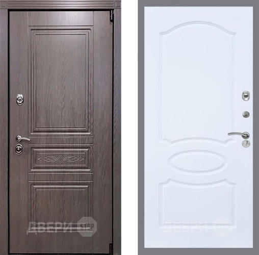 Входная металлическая Дверь Рекс (REX) Премиум-S FL-128 Силк Сноу в Можайске