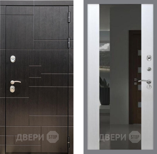 Входная металлическая Дверь Рекс (REX) 20 СБ-16 Зеркало Белый ясень в Можайске