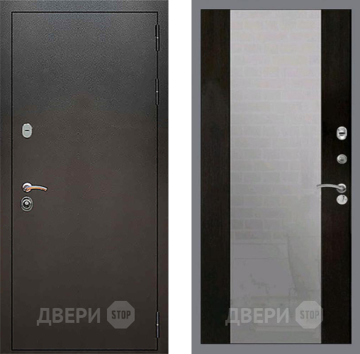 Входная металлическая Дверь Рекс (REX) 5 Серебро Антик СБ-16 Зеркало Венге в Можайске