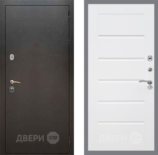 Входная металлическая Дверь Рекс (REX) 5 Серебро Антик Сити Белый ясень в Можайске