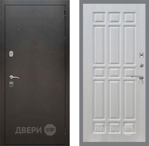Входная металлическая Дверь Рекс (REX) 5 Серебро Антик FL-33 Лиственница беж в Можайске