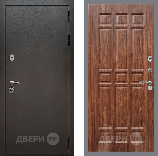Входная металлическая Дверь Рекс (REX) 5 Серебро Антик FL-33 орех тисненый в Можайске