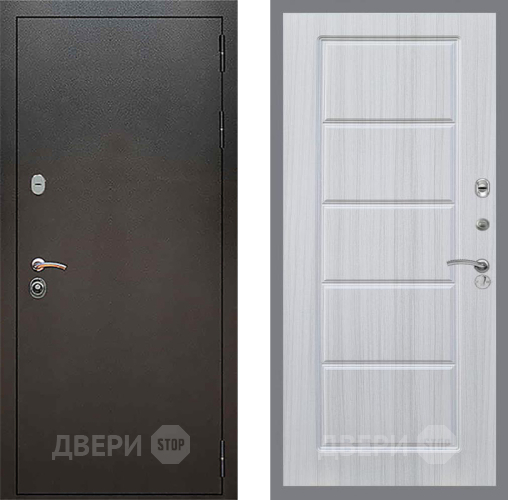 Входная металлическая Дверь Рекс (REX) 5 Серебро Антик FL-39 Сандал белый в Можайске