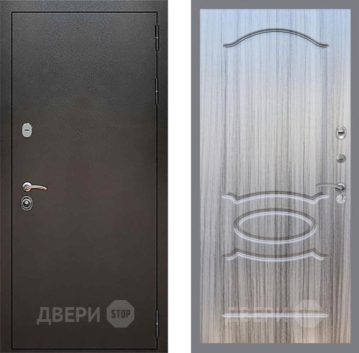 Входная металлическая Дверь Рекс (REX) 5 Серебро Антик FL-128 Сандал грей в Можайске