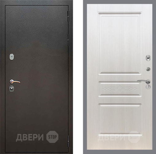 Входная металлическая Дверь Рекс (REX) 5 Серебро Антик FL-243 Лиственница беж в Можайске