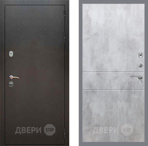 Входная металлическая Дверь Рекс (REX) 5 Серебро Антик FL-290 Бетон светлый в Можайске