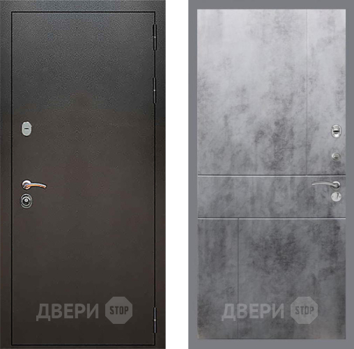 Дверь Рекс (REX) 5 Серебро Антик FL-290 Бетон темный в Можайске
