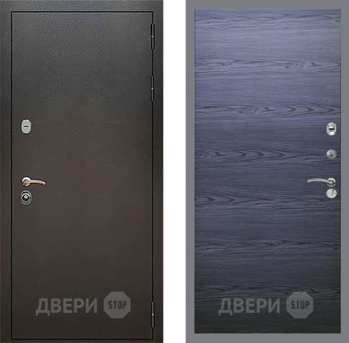 Входная металлическая Дверь Рекс (REX) 5 Серебро Антик GL Дуб тангенальный черный в Можайске