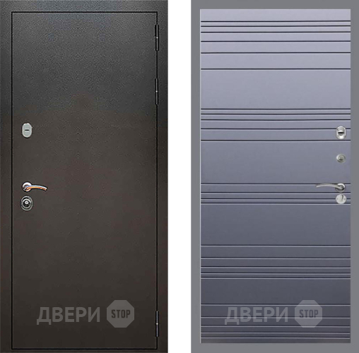 Входная металлическая Дверь Рекс (REX) 5 Серебро Антик Line Силк титан в Можайске