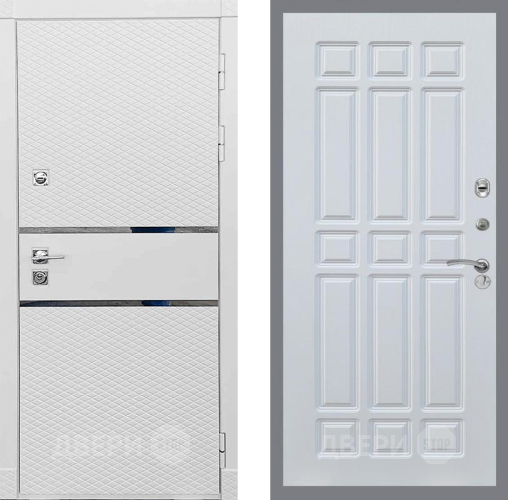Входная металлическая Дверь Рекс (REX) 15 Силк Сноу FL-33 Белый ясень в Можайске