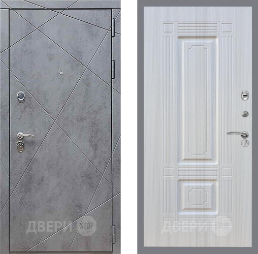 Входная металлическая Дверь Рекс (REX) 13 Бетон Темный FL-2 Сандал белый в Можайске