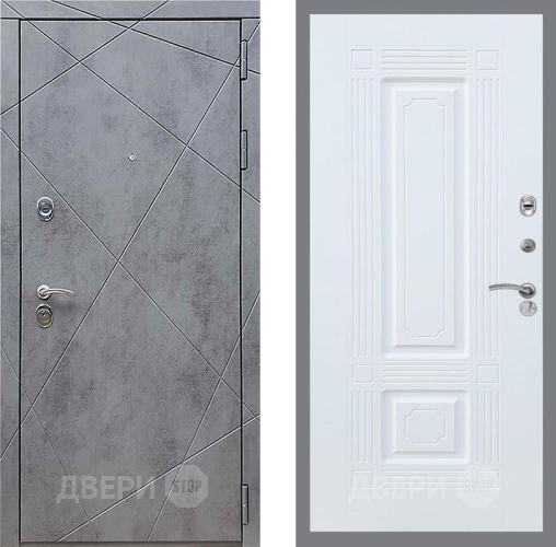 Входная металлическая Дверь Рекс (REX) 13 Бетон Темный FL-2 Силк Сноу в Можайске