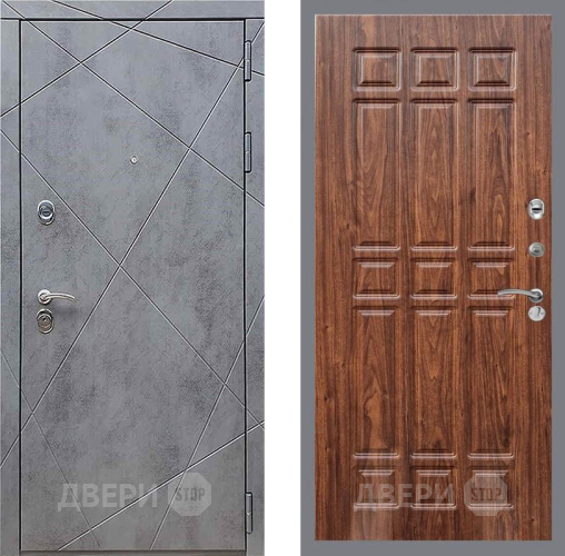 Входная металлическая Дверь Рекс (REX) 13 Бетон Темный FL-33 орех тисненый в Можайске