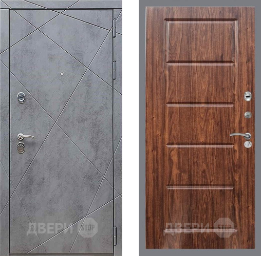 Входная металлическая Дверь Рекс (REX) 13 Бетон Темный FL-39 орех тисненый в Можайске