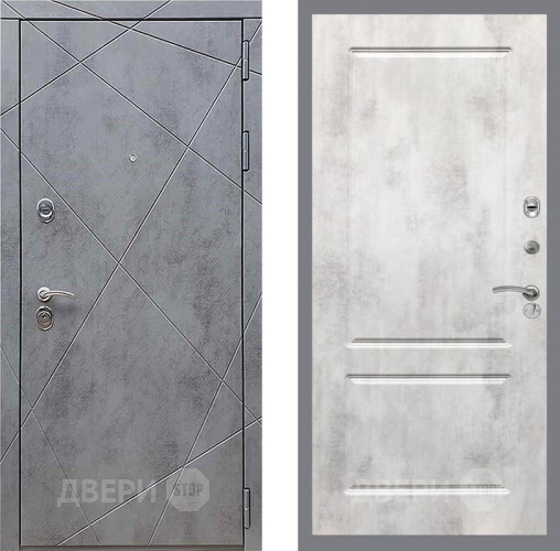Входная металлическая Дверь Рекс (REX) 13 Бетон Темный FL-117 Бетон светлый в Можайске