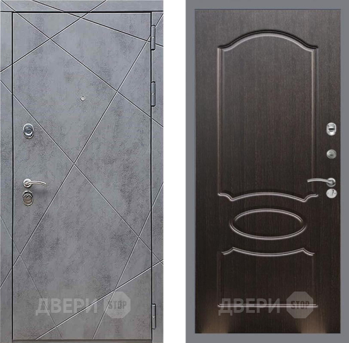 Входная металлическая Дверь Рекс (REX) 13 Бетон Темный FL-128 Венге светлый в Можайске