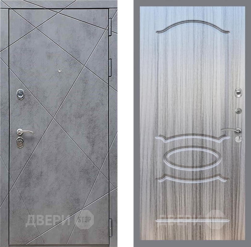Входная металлическая Дверь Рекс (REX) 13 Бетон Темный FL-128 Сандал грей в Можайске