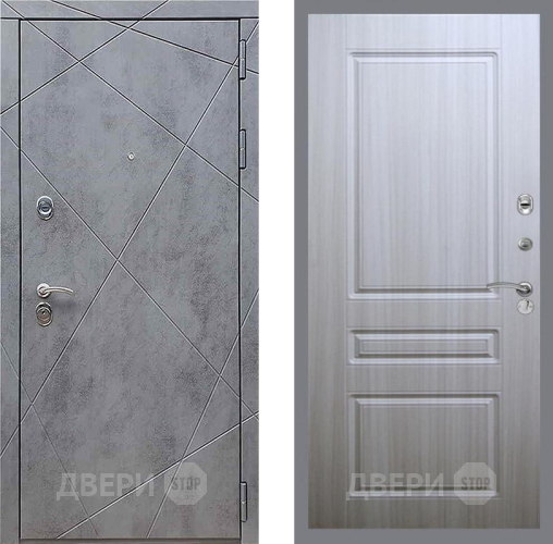 Входная металлическая Дверь Рекс (REX) 13 Бетон Темный FL-243 Сандал белый в Можайске