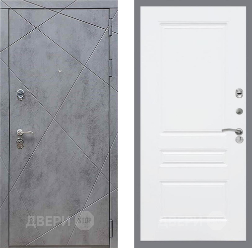 Входная металлическая Дверь Рекс (REX) 13 Бетон Темный FL-243 Силк Сноу в Можайске